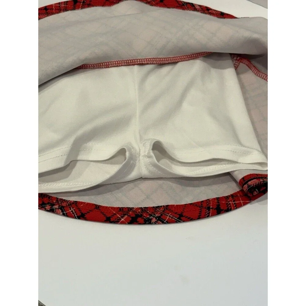 Baby Girls Plaid Skirt Set 2T Red Black Quilted Sweatshirt Holiday Outfit